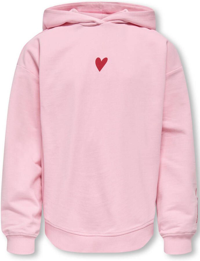 ONLY KIDS GIRL hoodie met backprint roze