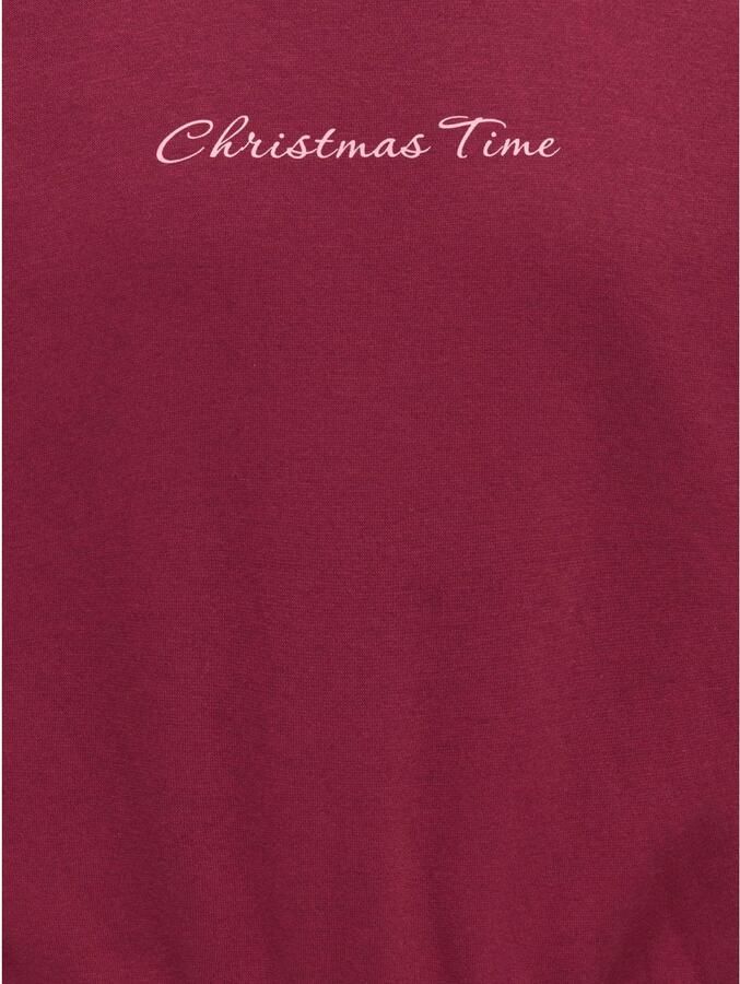 ONLY KIDS GIRL kersttrui met backprint donkerrood Sweater Backprint - Foto 3