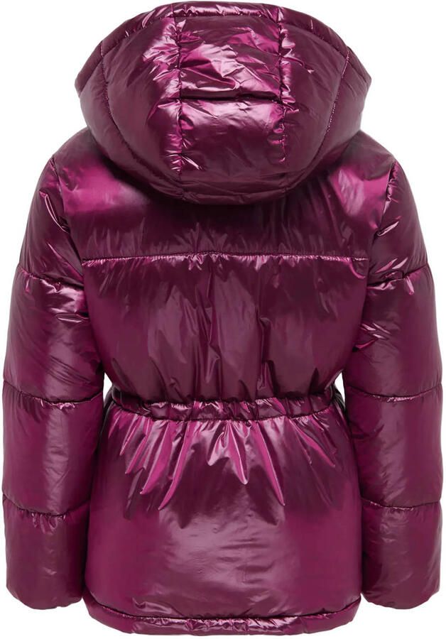 ONLY KIDS GIRL gewatteerde winterjas paars - Foto 3