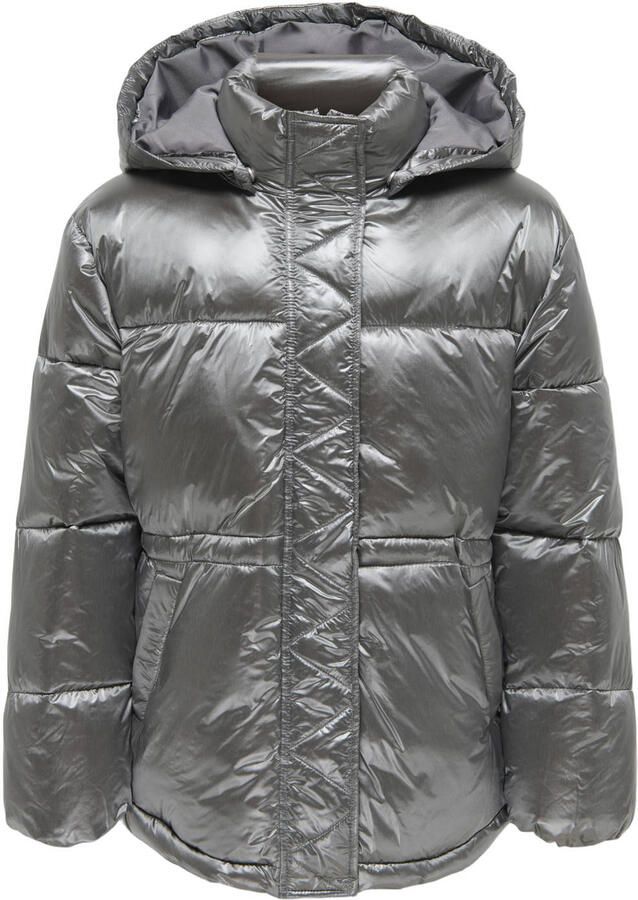 ONLY KIDS GIRL winterjas zilver