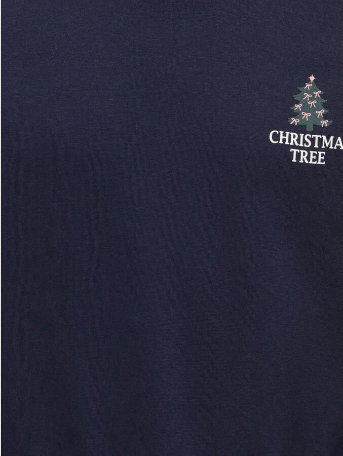 ONLY KIDS GIRL kersttrui met backprint donkerblauw
