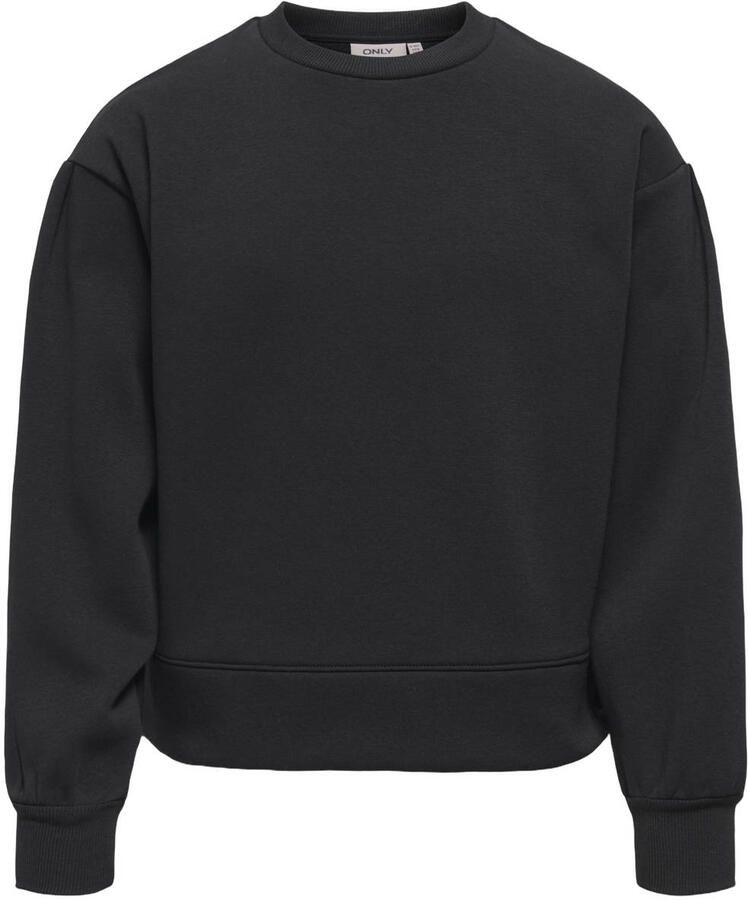 ONLY KIDS GIRL sweater zwart Effen