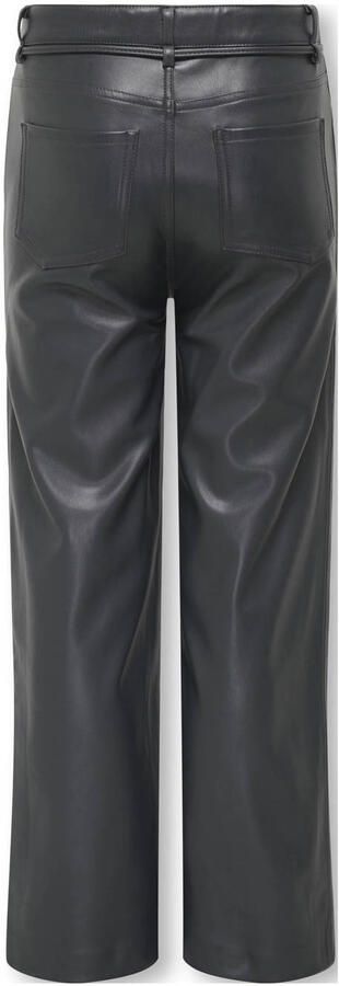 ONLY KIDS GIRL imitatieleren straight casual broek zwart - Foto 3