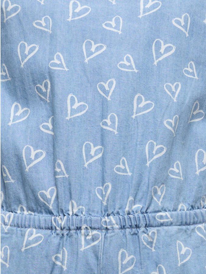 ONLY KIDS GIRL jumpsuit medium blue denim met hartjes - Foto 2