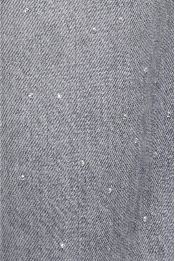 ONLY KIDS GIRL KOGCOBAIN wide leg jeans met strass-steentjes grijs - Foto 2