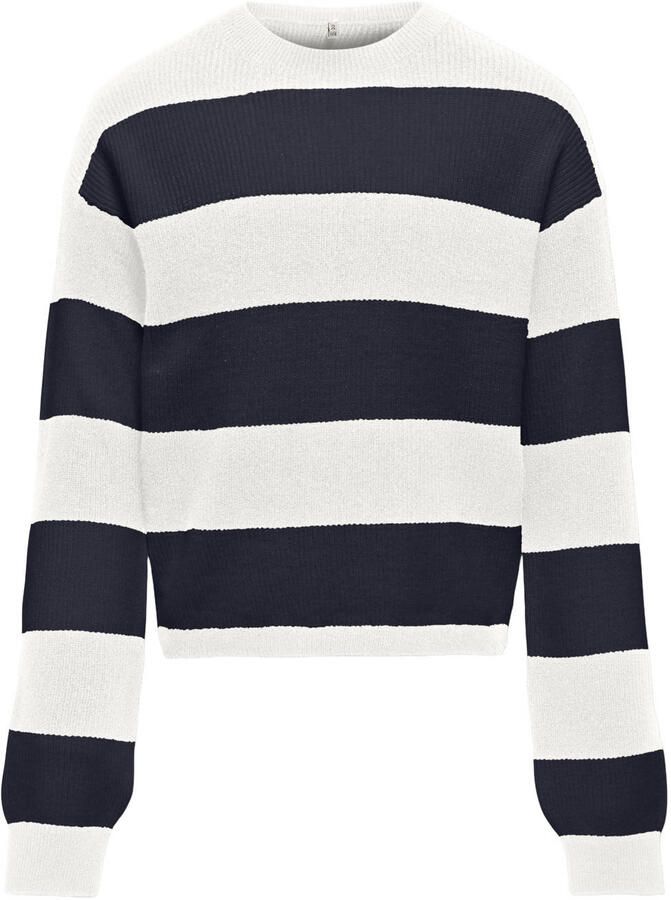 ONLY KIDS GIRL KOGFRANCA oversized gebreide gestreepte trui