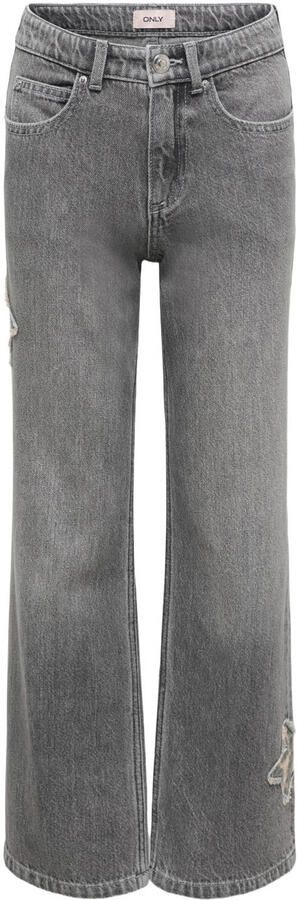 ONLY KIDS GIRL KOGJUICY wide leg jeans grijs Meisjes Denim Effen