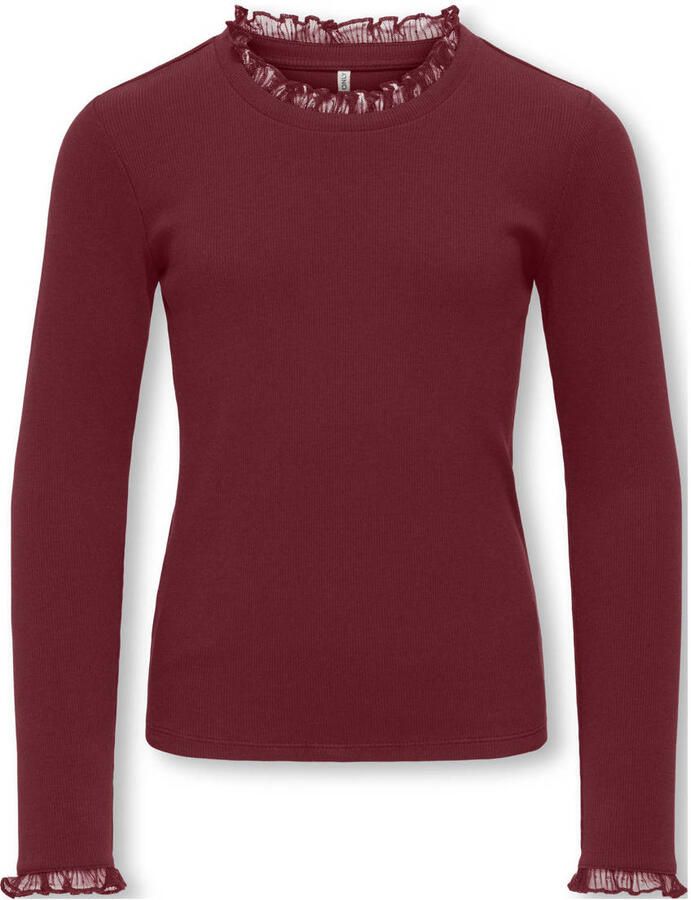 ONLY KIDS GIRL longsleeve donkerrood
