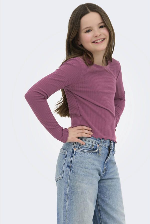 ONLY KIDS GIRL longsleeve donkerroze