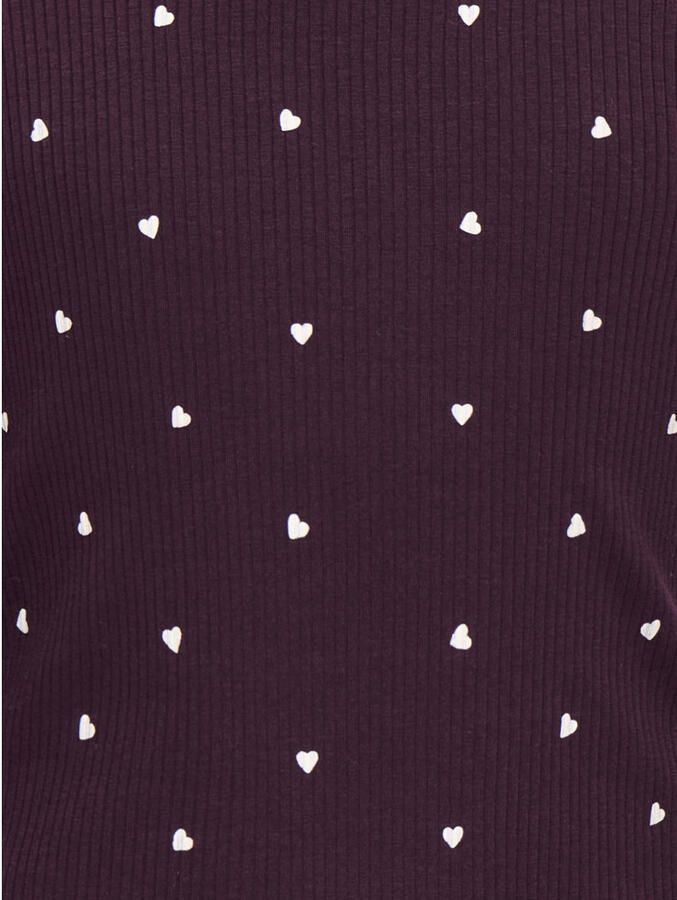 ONLY KIDS GIRL longsleeve met hartjes donkerrood - Foto 2
