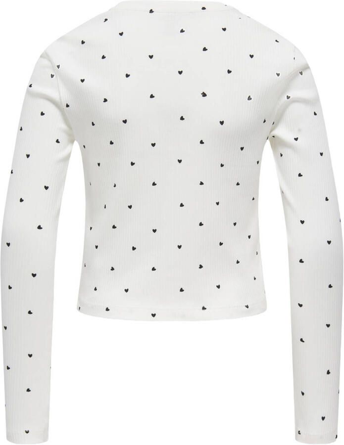 ONLY KIDS GIRL longsleeve met hartjes wit - Foto 2