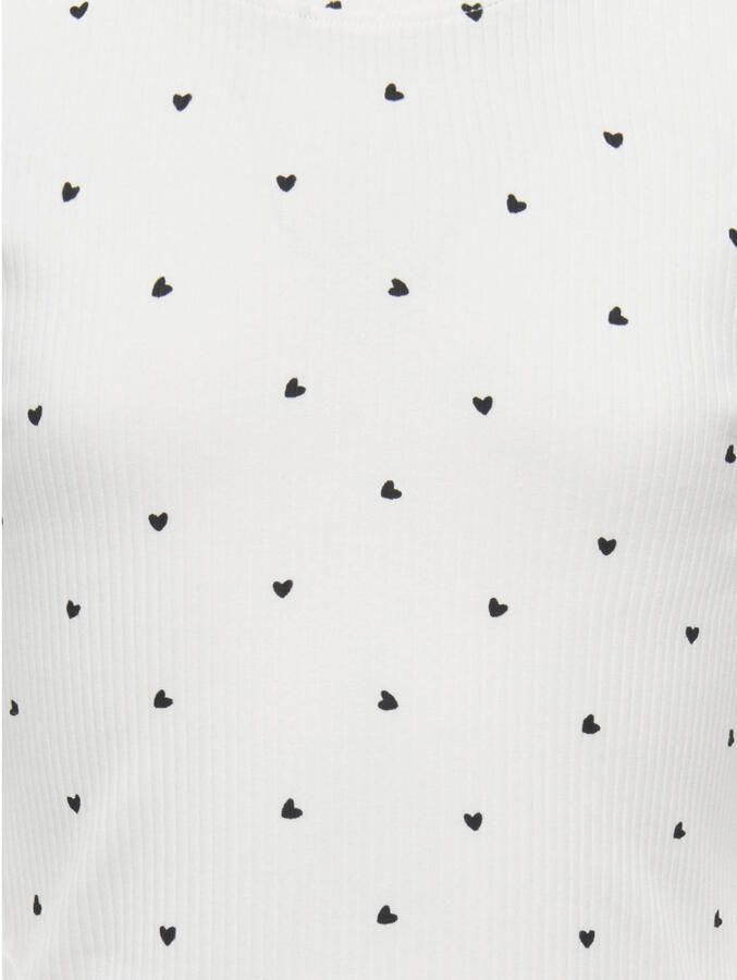 ONLY KIDS GIRL longsleeve met hartjes wit - Foto 3