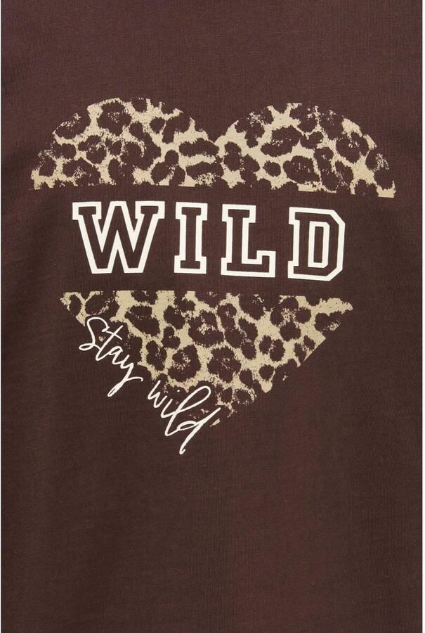 ONLY KIDS GIRL longsleeve met print bruin - Foto 2