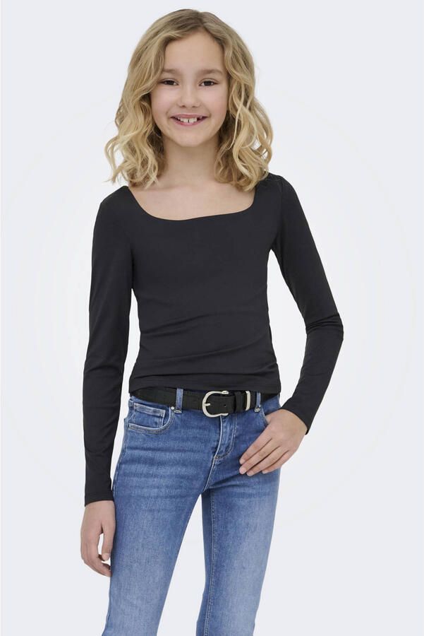 KIDS ONLY Shirt met lange mouwen KOGEA L S 2-WAYS FIT TOP CS JRS NOOS