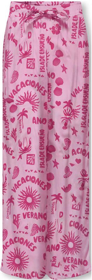 ONLY KIDS GIRL loose casual broek lichtroze - Foto 1