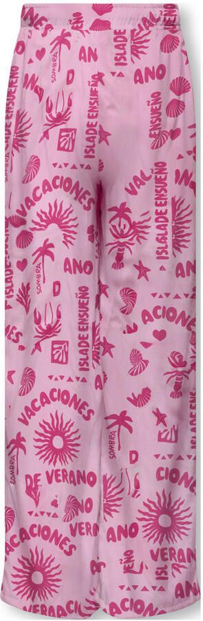 ONLY KIDS GIRL loose casual broek lichtroze - Foto 3