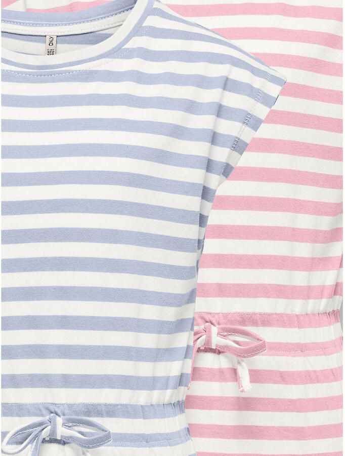 ONLY KIDS GIRL midi-jurk lichtblauw roze (set van 2) - Foto 2