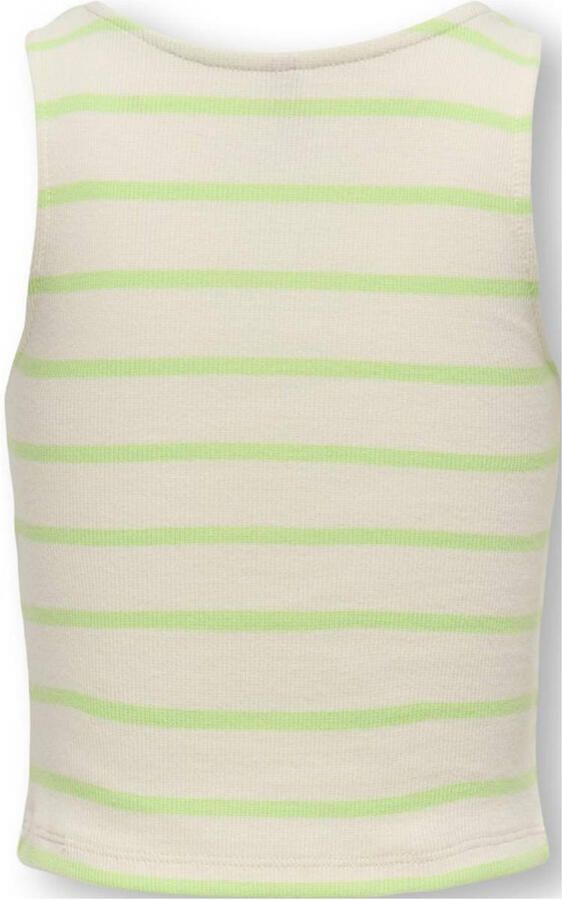 ONLY KIDS GIRL mouwloze top ecru groen