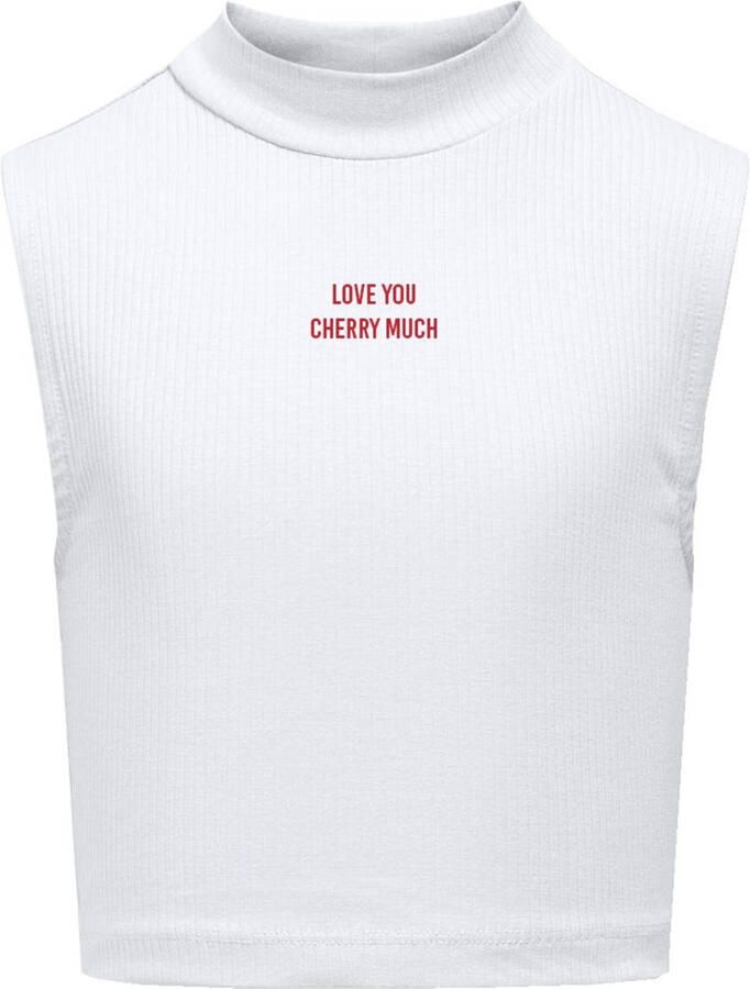 ONLY KIDS GIRL mouwloze top wit
