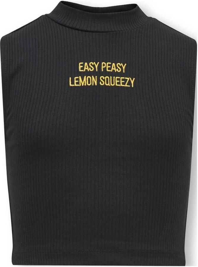 ONLY KIDS GIRL mouwloze top zwart