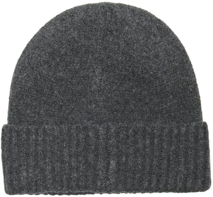 ONLY KIDS GIRL muts met parels donkergrijs melange
