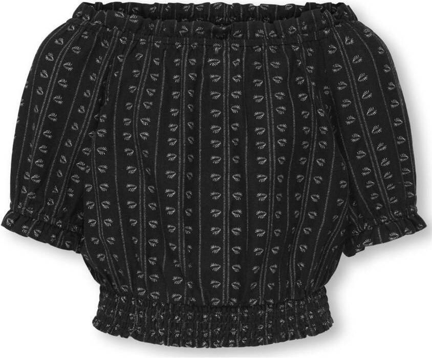 ONLY KIDS GIRL off shoulder top zwart