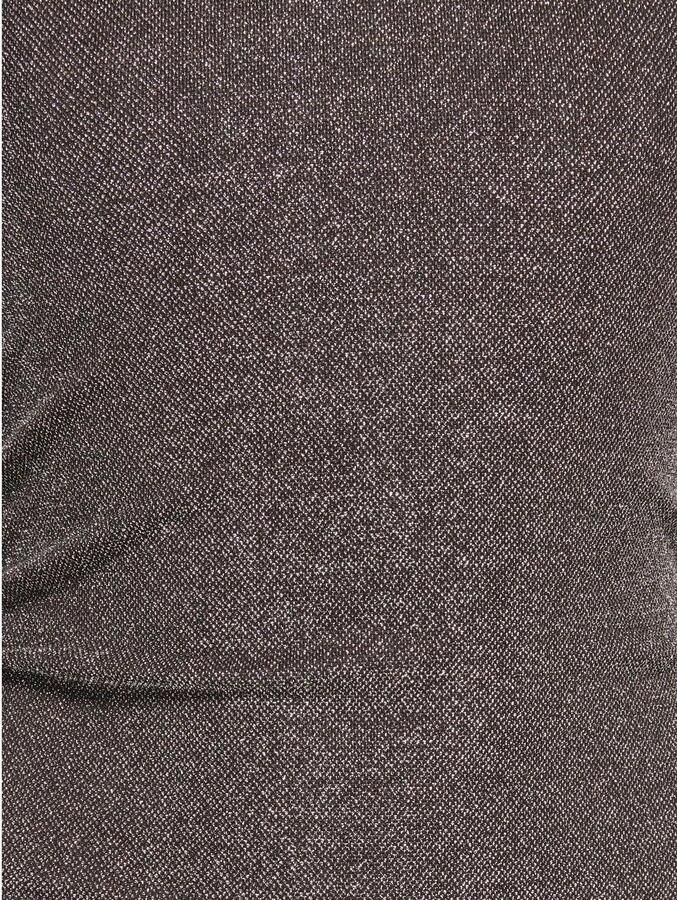 ONLY KIDS GIRL one shoulder midi glitterjurk met glitters donkerbruin - Foto 2