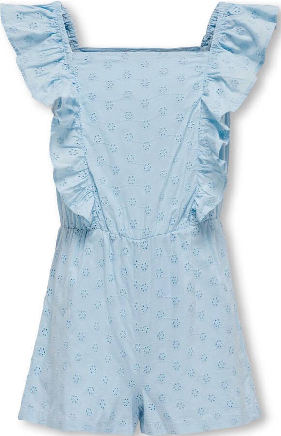 Only KIDS GIRL playsuit KOGELLY met all over print lichtblauw Meisjes Katoen Vierkante hals 116