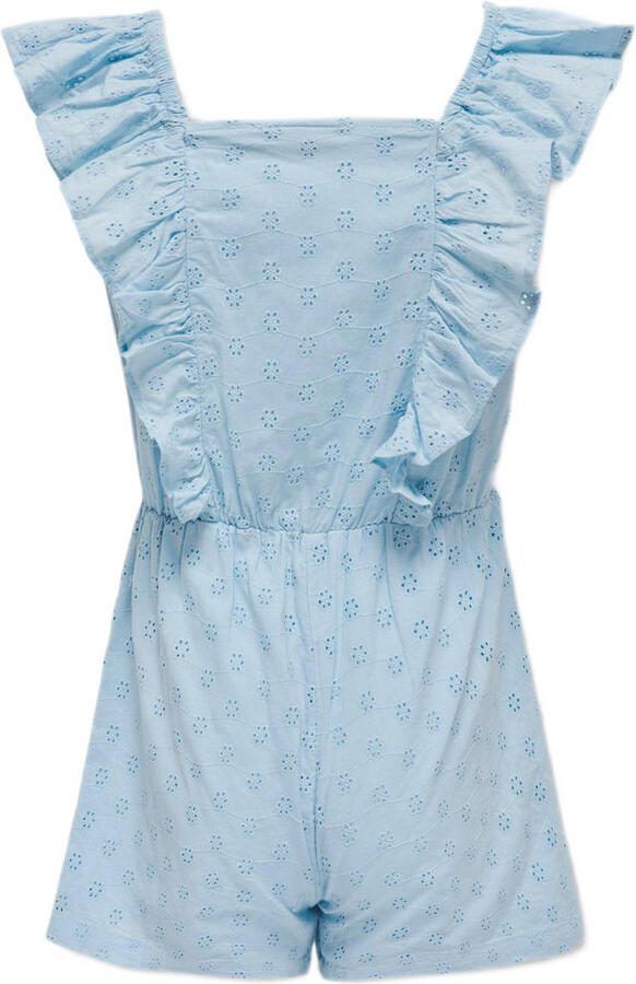 Only KIDS GIRL playsuit KOGELLY met all over print lichtblauw Meisjes Katoen Vierkante hals 116 - Foto 3