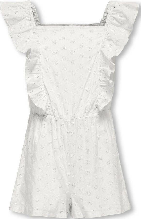 Only KIDS GIRL playsuit KOGELLY met all over print wit Meisjes Katoen Vierkante hals 116