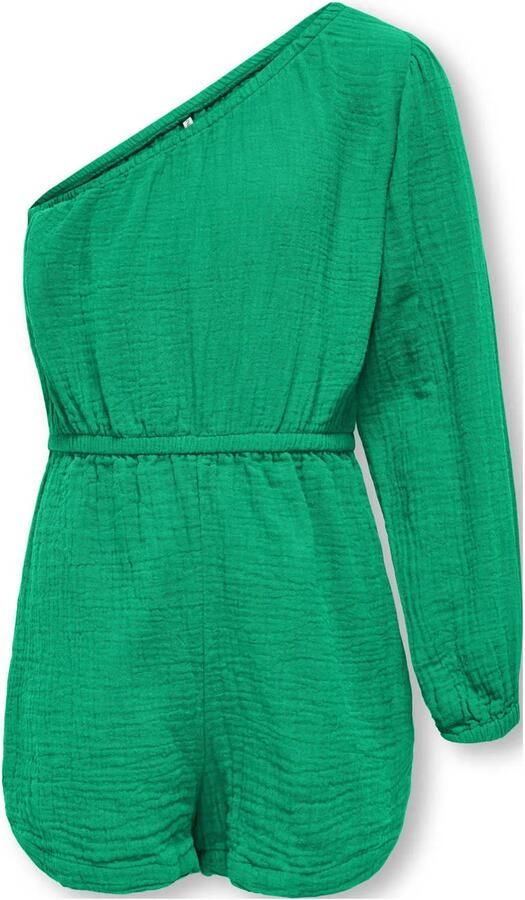 Only KIDS GIRL playsuit KOGTHYRA frisgroen Meisjes Katoen One shoulder 134