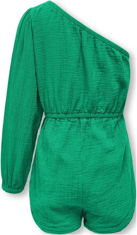Only KIDS GIRL playsuit KOGTHYRA frisgroen Meisjes Katoen One shoulder 134 - Foto 2