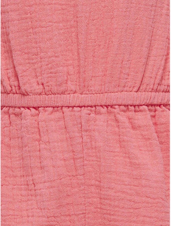 Only KIDS GIRL playsuit KOGTHYRA zalmroze Meisjes Katoen One shoulder Effen 128 - Foto 2