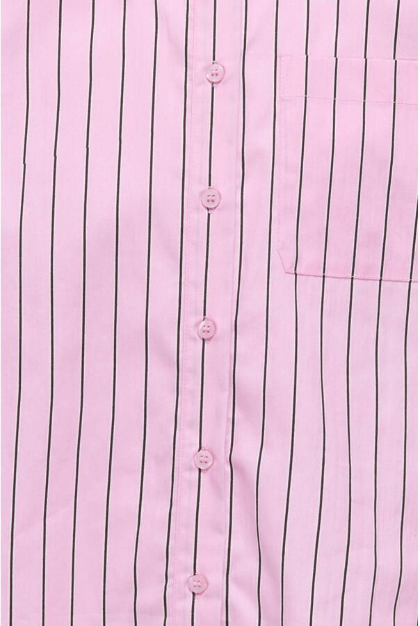 ONLY KIDS GIRL rechtvallende gestreepte blouse roze - Foto 2