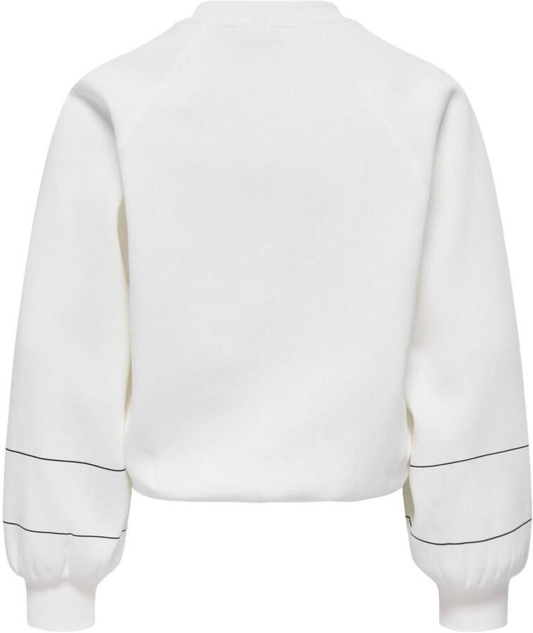 ONLY KIDS GIRL rechtvallende sweater met print wit Printopdruk - Foto 2