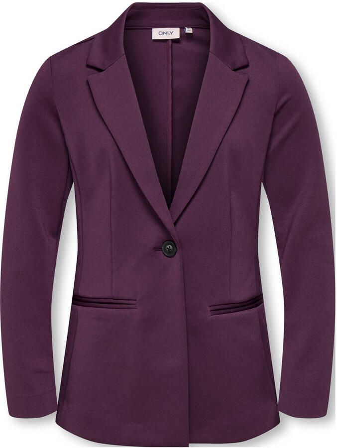 ONLY KIDS GIRL regular fit blazer paars Meisjes Polyester Reverskraag Effen