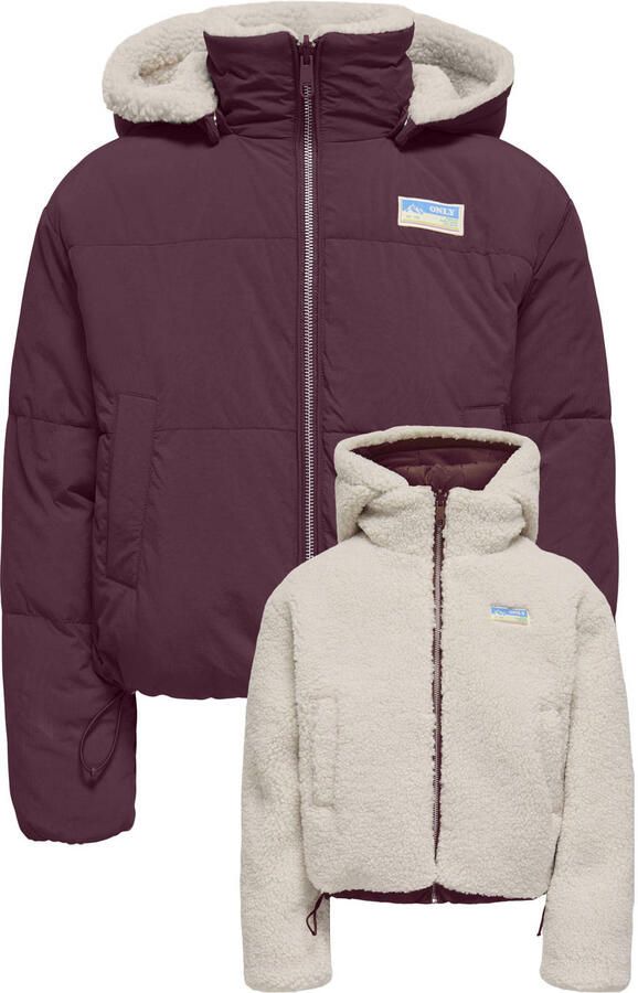 KIDS ONLY Gewatteerde jas KOGMARIA REVERSIBLE PUFFER JACKET OTW als pluche jas of gewatteerde jas draagbaar - Foto 3