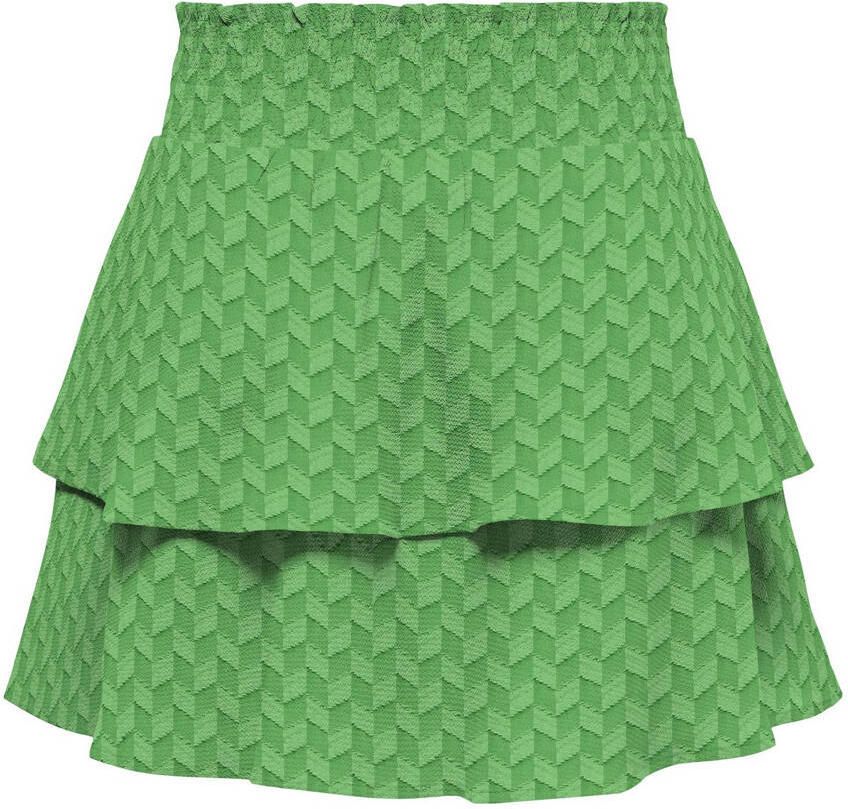 Only KIDS GIRL rok KOGEMMERY met all over print felgroen Meisjes Polyester 122