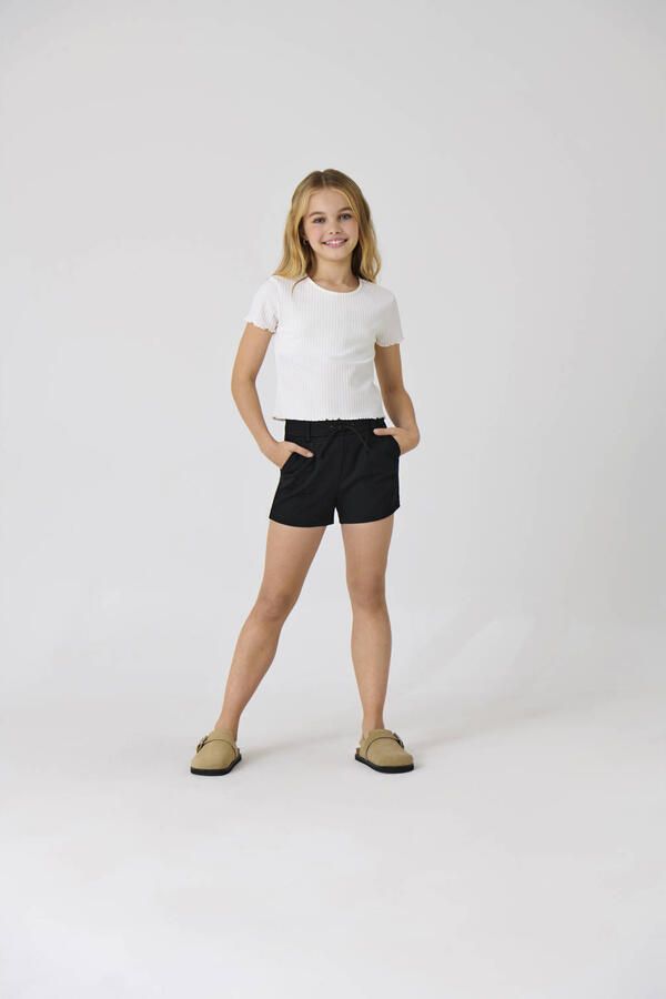 Only KIDS GIRL short KONPOPTRASH zwart Korte broek Meisjes Viscose Effen 116