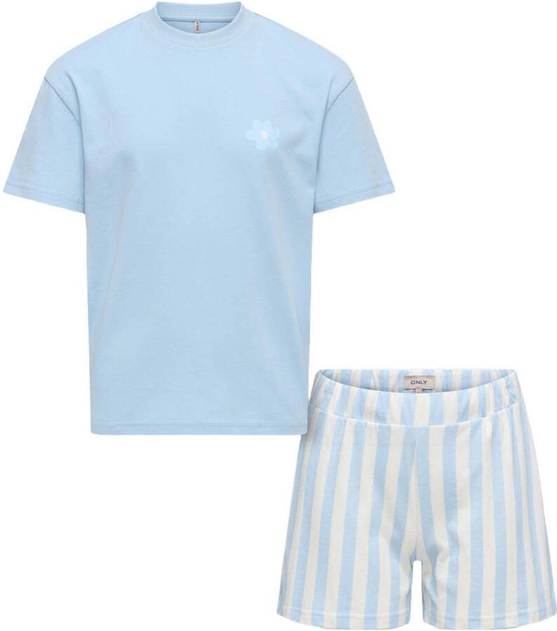 ONLY KIDS GIRL shortama KOGRILA lichtblauw
