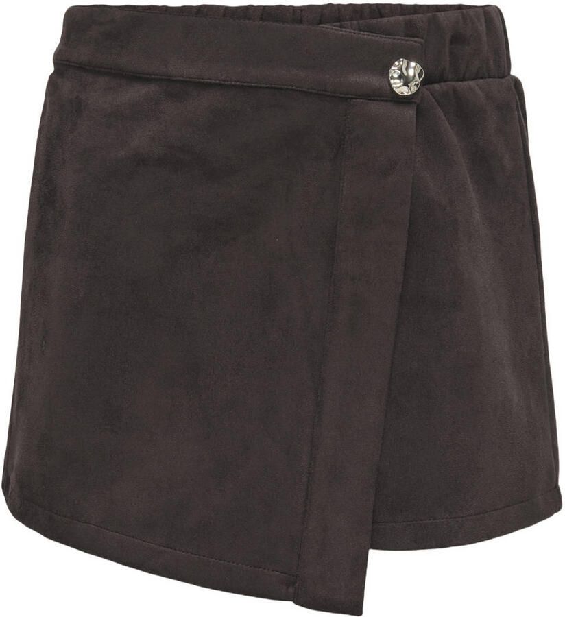 ONLY KIDS GIRL skort donkerbruin Rok Meisjes Polyester Effen
