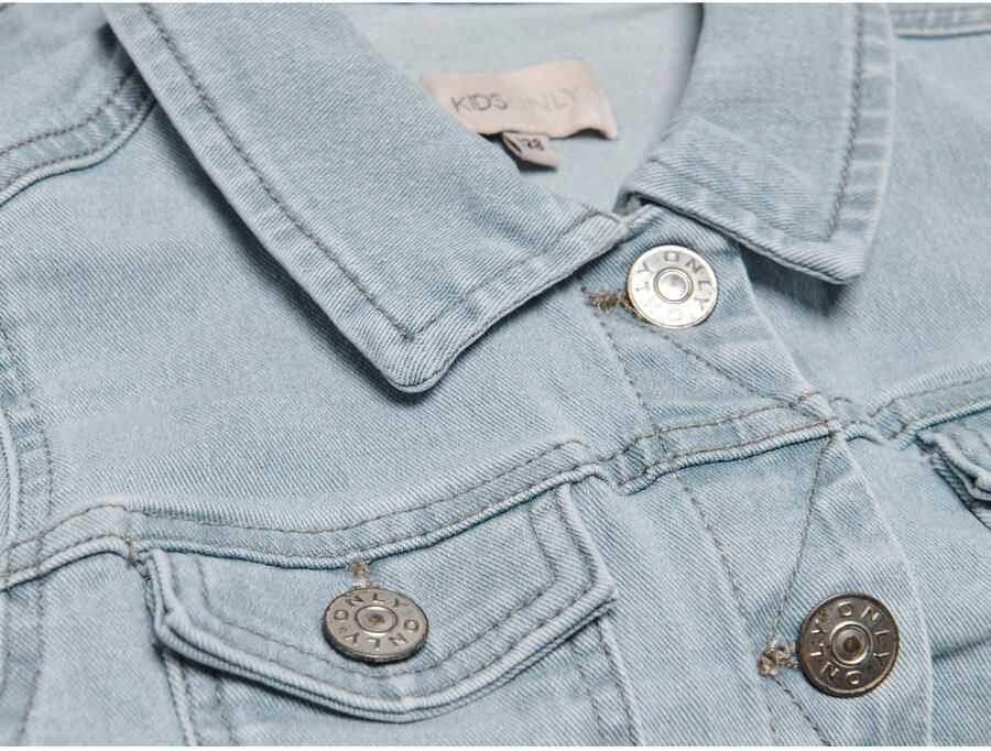 Only KIDS GIRL spijkerjas KONSARA light blue denim Blauw Meisjes Stretchdenim Klassieke kraag 140