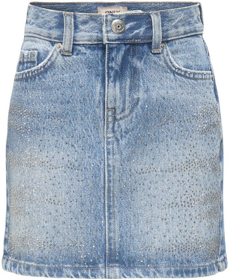 ONLY KIDS GIRL spijkerrok met strass steentjes light blue denim
