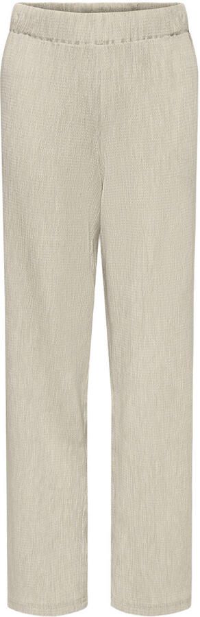 ONLY KIDS GIRL straight casual broek met textuur beige
