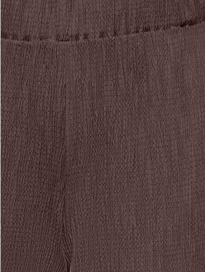 ONLY KIDS GIRL straight casual broek met textuur donkerbruin - Foto 2