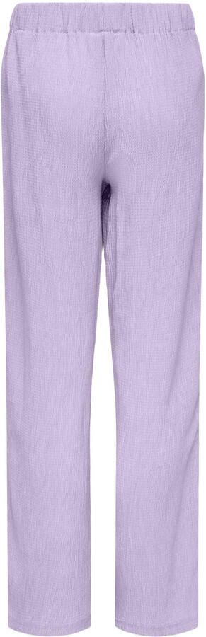 ONLY KIDS GIRL straight casual broek met textuur lila - Foto 3