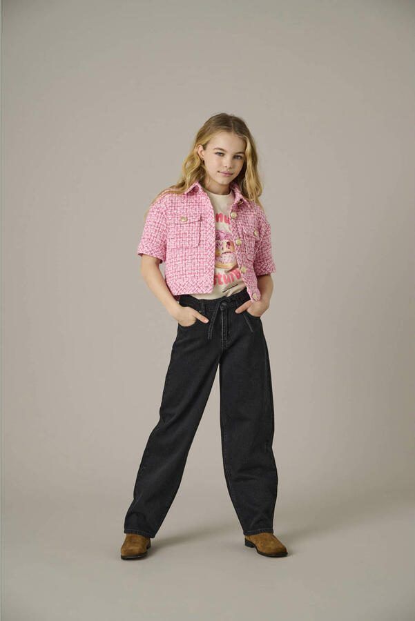 ONLY KIDS GIRL straight leg jeans black denim