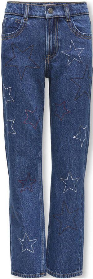 ONLY KIDS GIRL straight leg straight leg jeans medium blue denim