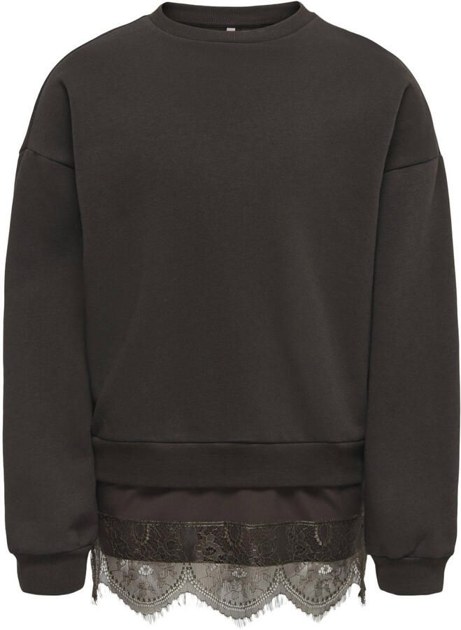 ONLY KIDS GIRL sweater donkerbruin