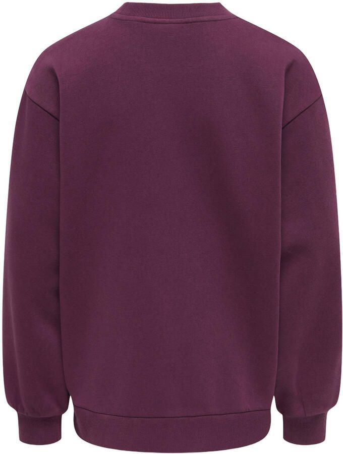 ONLY KIDS GIRL sweater donkerpaars Effen